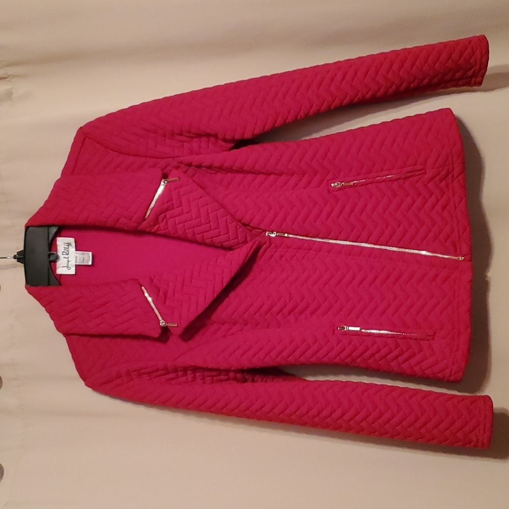 Joseph Ribkoff Quilted Red Jacket